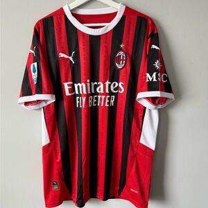 Santiago Gimenez AC Milan New Men’s Italy Seria A Home Puma Soccer Jersey
